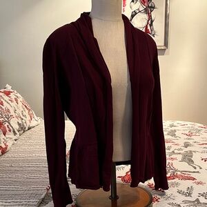 White House Black Market Rich Burgundy Cardigan